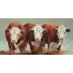 SG1551 three of a kind cows farm hay animal cattle