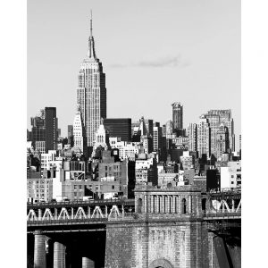SG1563 nyc skyline II city scape newyork black and white sky scrapper