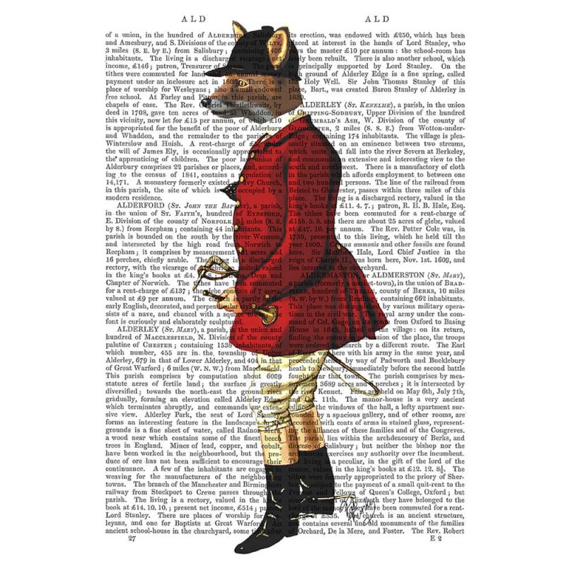 SG1619 fox hunt hunting game red writing book text typography illustration