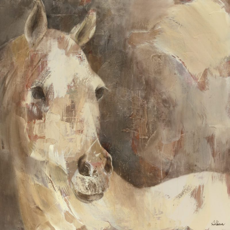 SG1700 global contemporary horse neutral white painting paint portrait