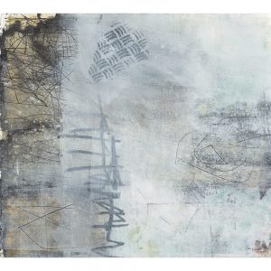 SG1709 misty contemporary abstract grey destressed paint painting