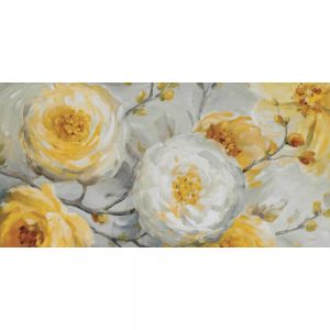 SG1713 floral flowers white yellow branch painting
