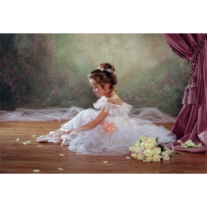 SG1745 ballerina ballet dancer child tutu scene roses ballerina