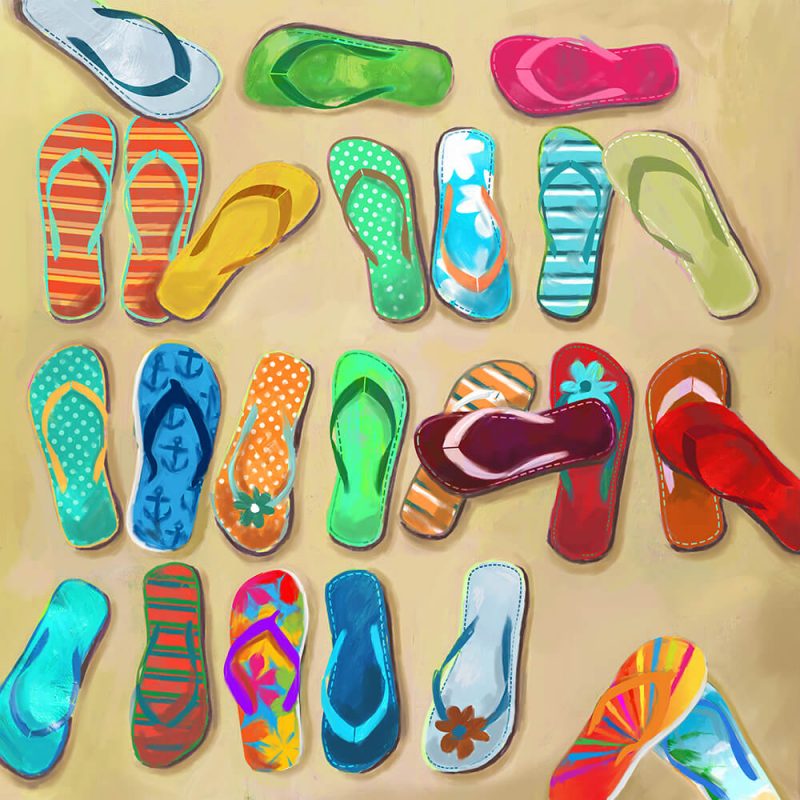 SG1757 flipflops sandals beach summer hot bight colourful