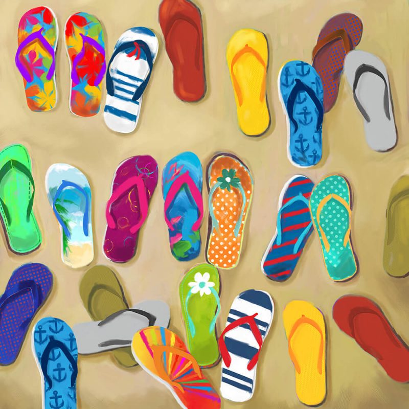 SG1758 flipflops sandals beach summer hot bight colourful