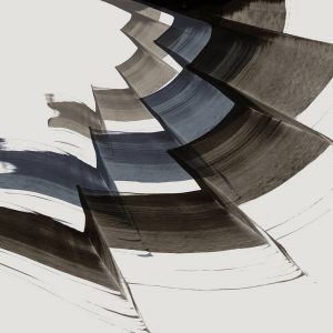 SG1808 abstract minimalist modern black grey blue fan