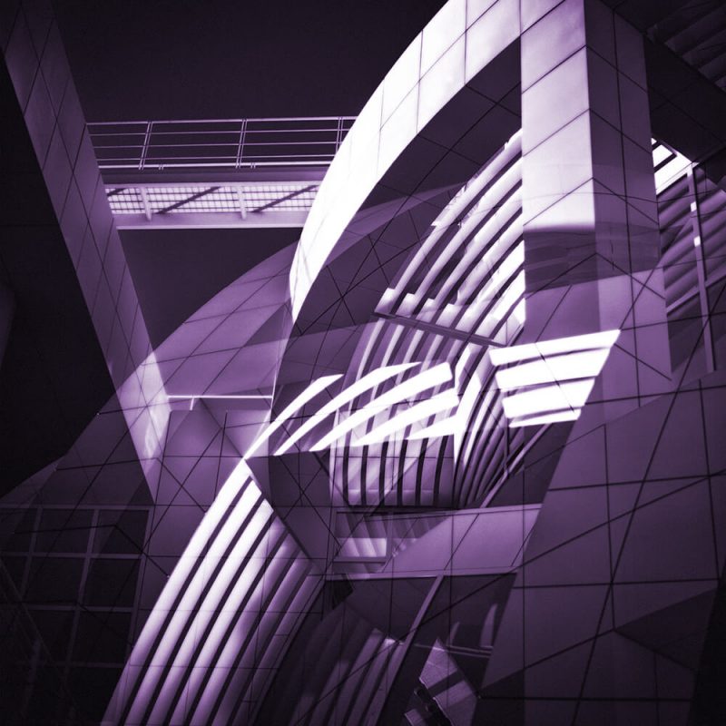TM1159 modern architecture building purple
