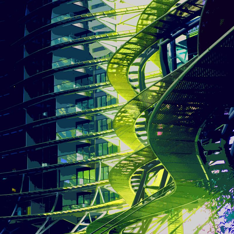 TM1168 modern architecture curves green
