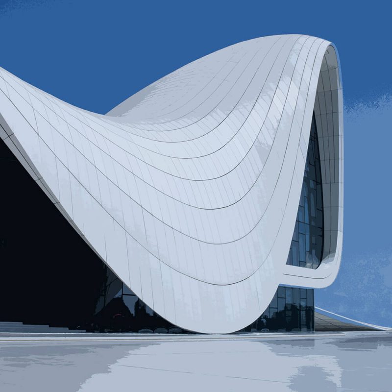 TM1169 modern architecture curved roof