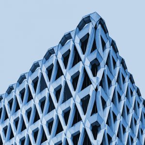 TM1185 modern architecture building blue