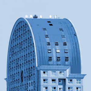 TM1191 modern architecture building blue