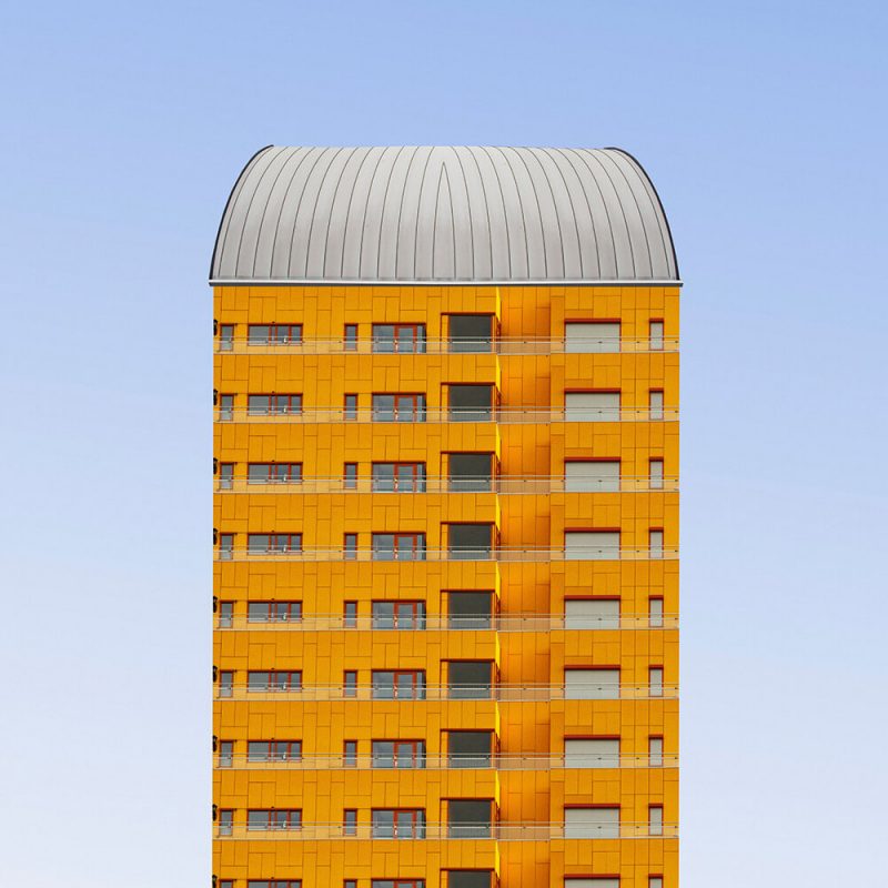 TM1196 modern architecture building orange