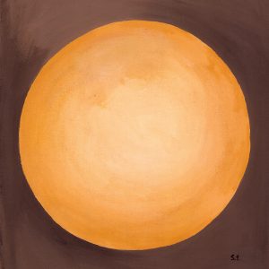 SG010 circles circle round yellow brown vibrant bright moon paint painting