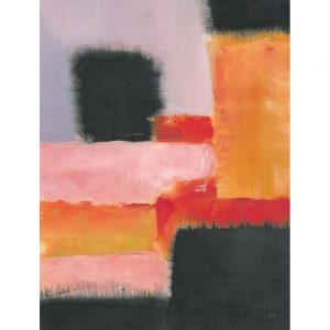 SG033 contemporary abstract pink orange blue grey black