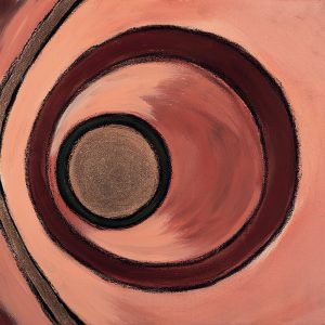 SG130 contemporary abstract pink red maroon swirl swirls round circle circles