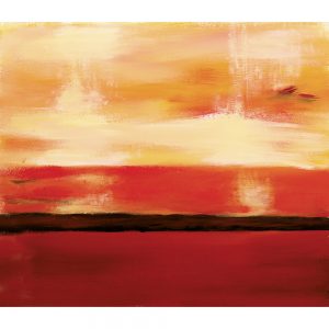 SG159 contemporary abstract landscape landscapes sunrise sunset red orange brown sky