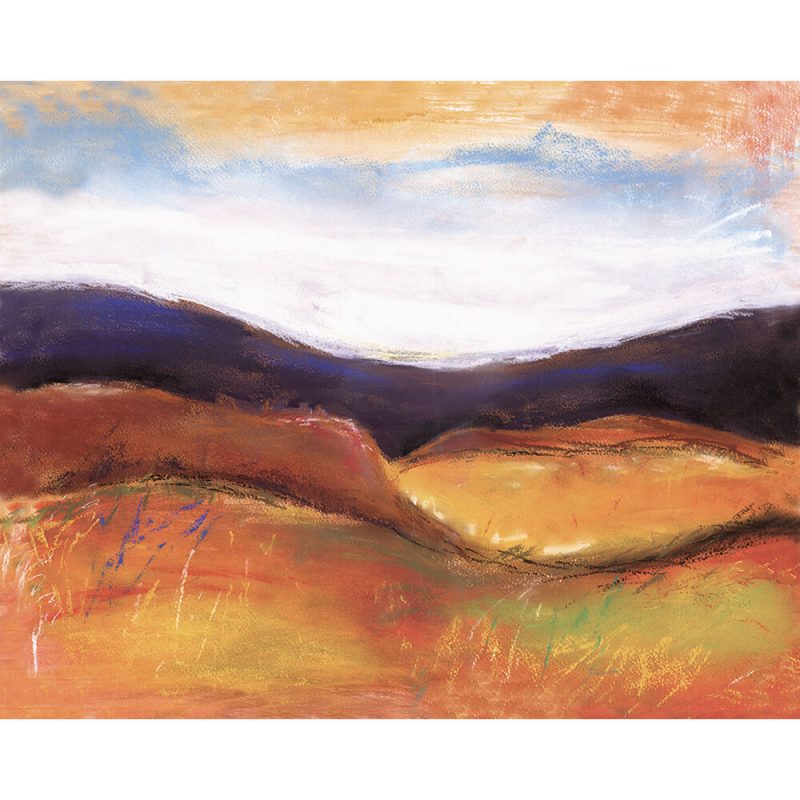 SG175 chalk illustration landscapes mountains horizon