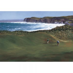 SG191 golf course ocean sea coast coastal mountains cliff figures