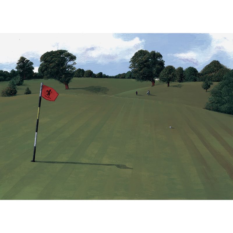 SG194 golf course landscapes trees figures flag
