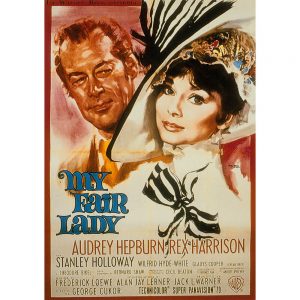 SG1954 audrey hepburn rex harrison my fair lady lady movie poster flim
