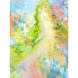 SG1968 art abstract pastel watercolours green blue pink