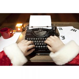 SG2020 santa claus typing old typewriter