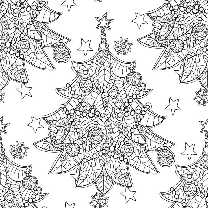 SG2083 merry christmas zentangle tree doodle decorations