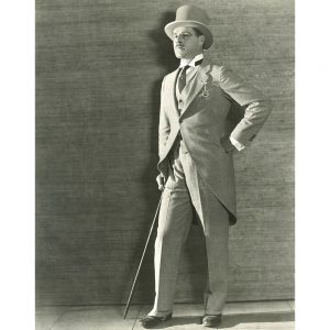 SG2121 vintage photo retro man tophat cane suit