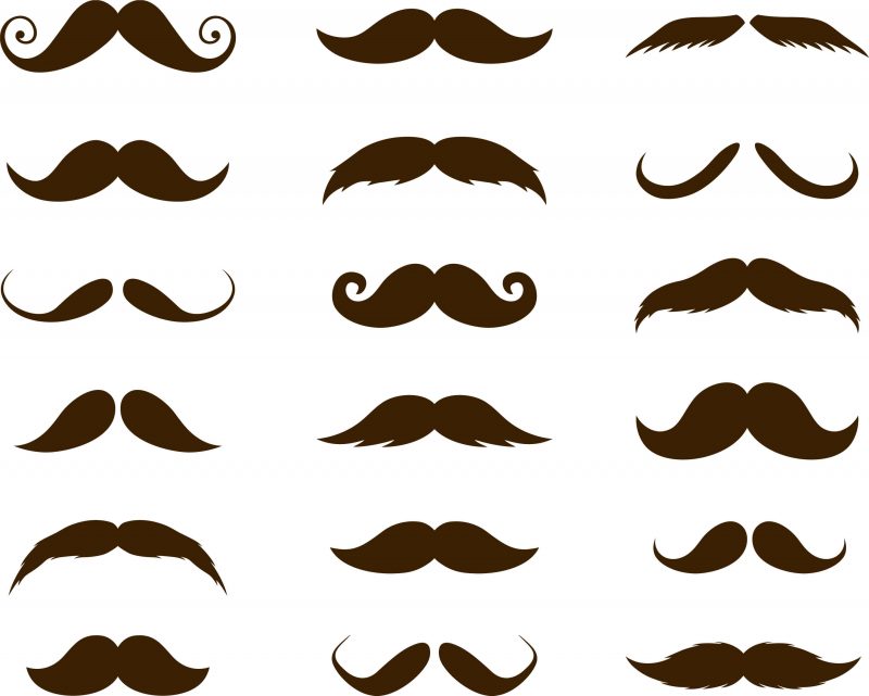 SG2157 mustaches silhouettes men