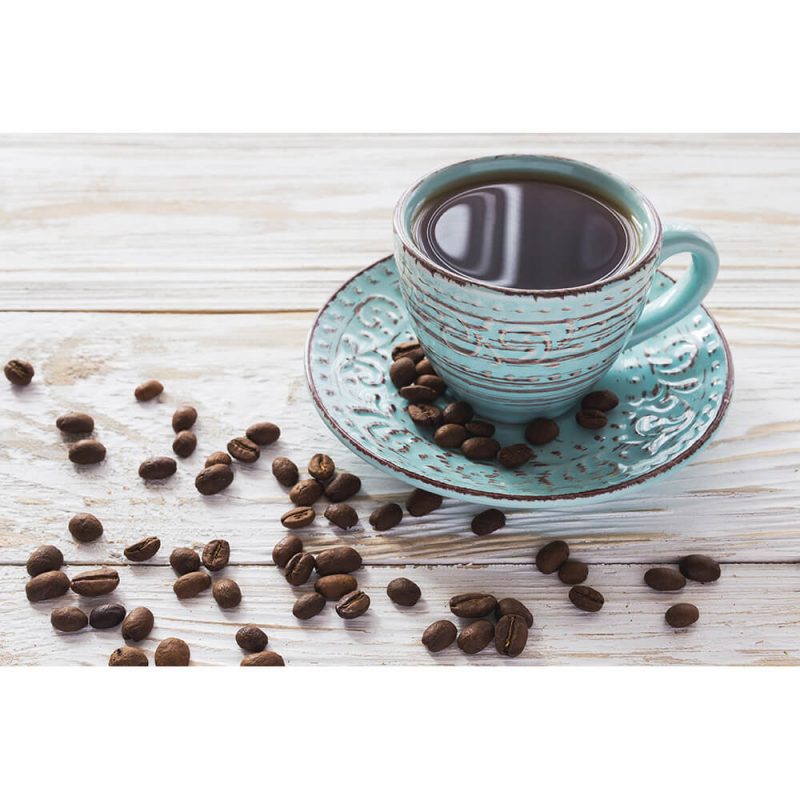 SG2174 cup coffee beans rustic wooden background