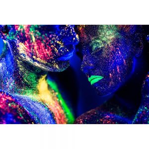 SG2208 people fluorescent powder lovers dancing disco blue face