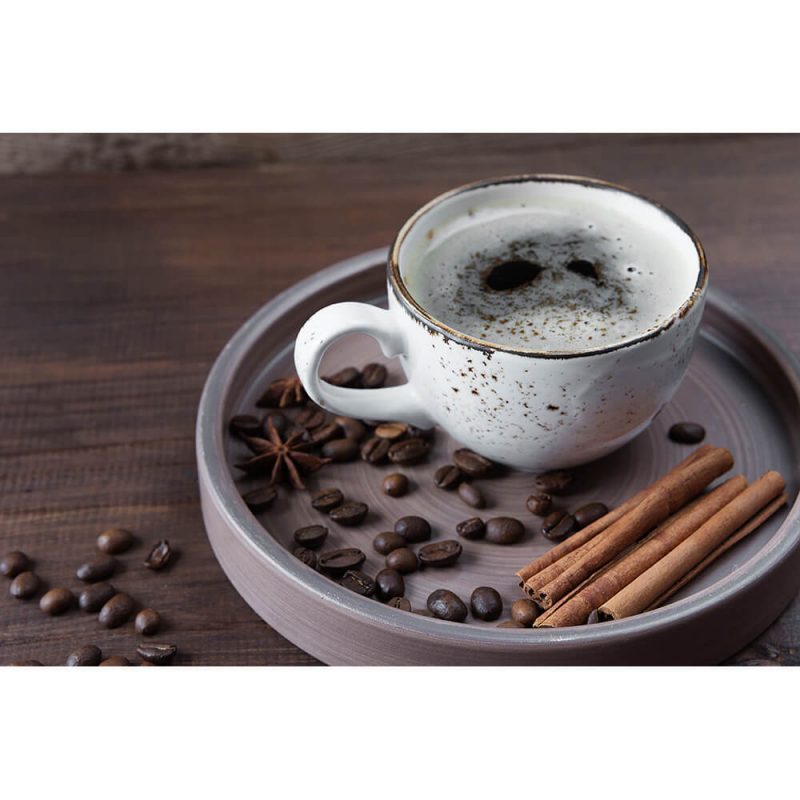 SG2230 vintage cup coffee beans star anise cinnamon ceramic tray