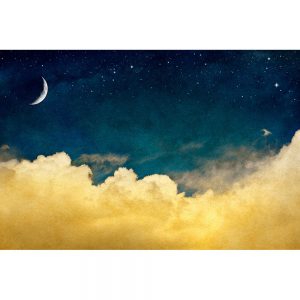 SG2369 fantasy cloudscape stars crescent moon