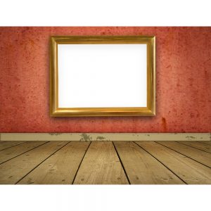 SG2392 grungy red room blank gold frame