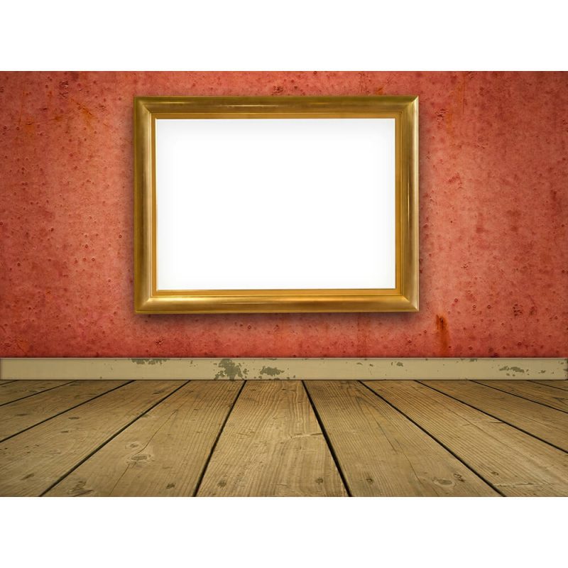 SG2392 grungy red room blank gold frame