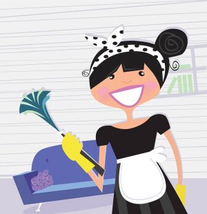SG2405 housewife french maid cleaning cartoon
