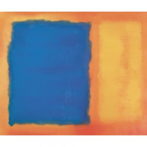 SG246 contemporary abstract blue yellow orange rectangles squares