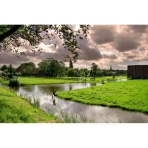 SG2502 river fields famous zaanse schans village amsterdam netherlands
