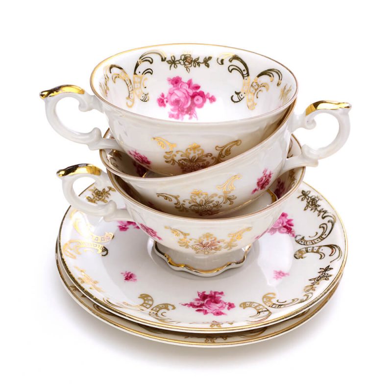 SG2505 antique tea cups saucers