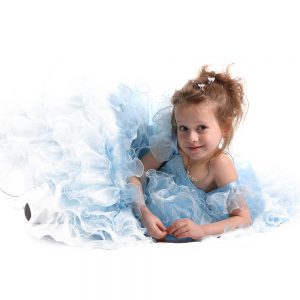 SG2565 young girl child blue dress