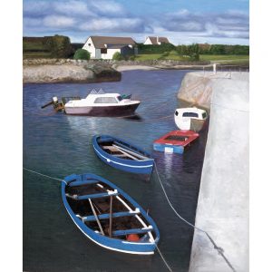 SG272 harbour boats rowing rowboats sea ocean lough