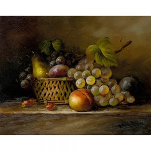 SG321 still life grapes plums peaches pears strawberries fruit