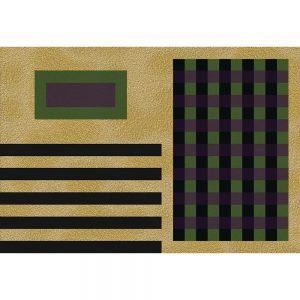 SG455 contemporary abstract pixel gold purple yellow green black rectangles squares