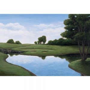 SG460 golf course trees flag bunkers green water hazard landscapes