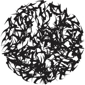 SG469 contemporary abstract minimal minimalistic modern circle black white