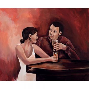 SG483 figures people man woman lady drink happy table