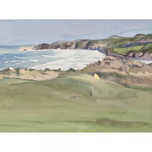 SG501 golf course sea ocean cliff seascape coastline coastal landscape waves