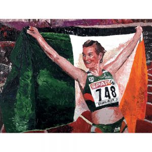 SG589 irish ireland sports running runner sprint flag portrait