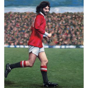 SG592 george best football sports player pitch field portrait