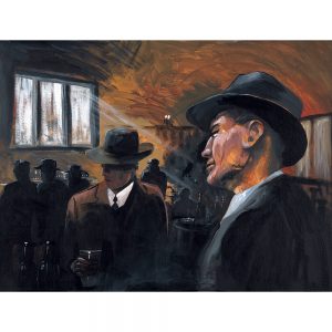 SG606 portrait gentleman figures vintage 1920 men pub bar socal suit hat